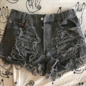 Distressed Levi shorts